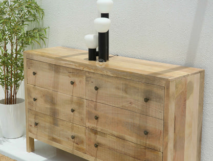 Hudson 6 Drawer Wooden Chest Of Drawers – Solid Mango Wood | Opelhome UAE