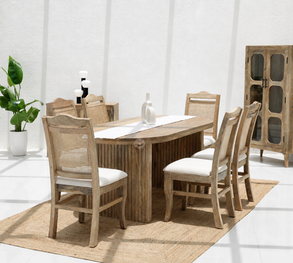Crumley Wooden Dining Table – Only Table, Multiple Sizes, Solid Mango Wood | Opelhome UAE