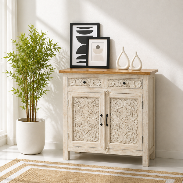 Iris Wooden 2 Door 2 Drawers Sideboard (Multiple Color Options) | Opelhome UAE
