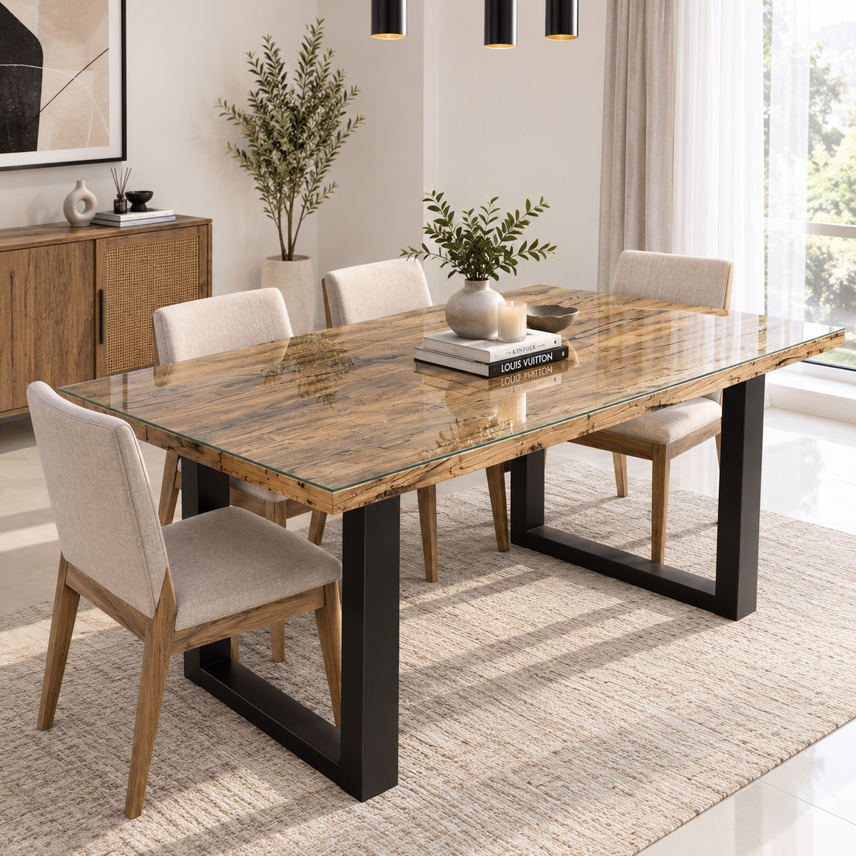 Heritage Railway Wood Only Dining Table ,Multiple Sizes