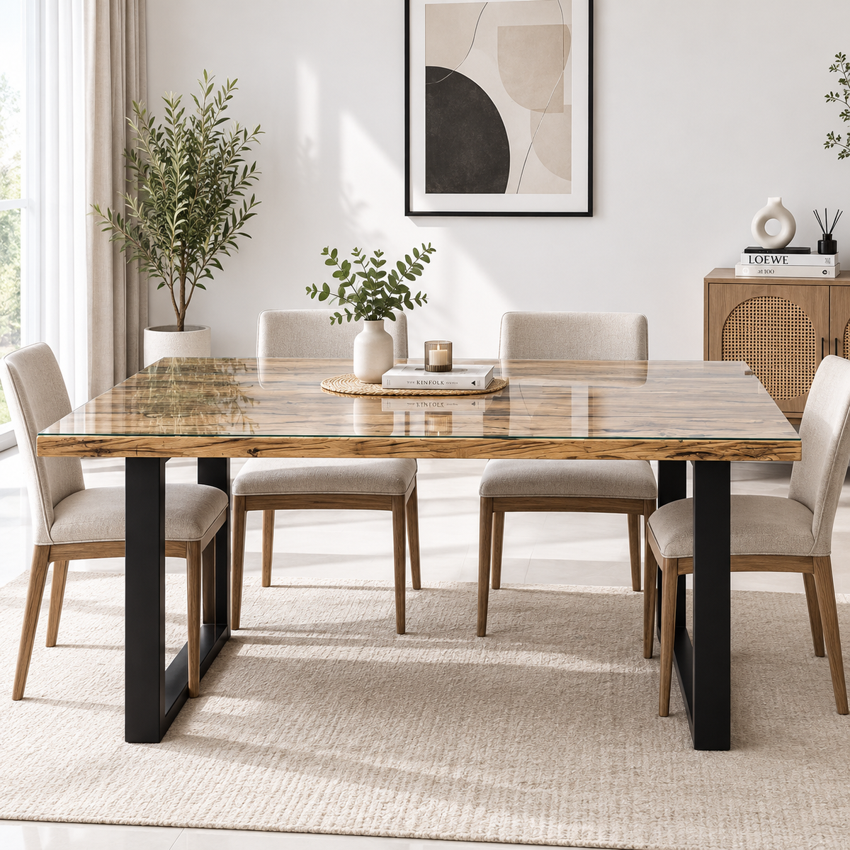Heritage Railway Wood Only Dining Table ,Multiple Sizes