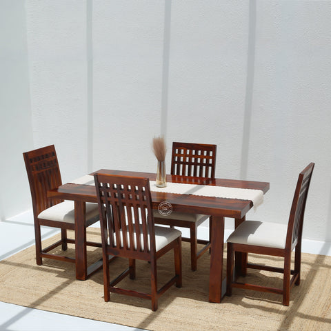 Ardo Wooden 4 Seater Dining Table – (Only Table) , Honey finish | Opelhome UAE