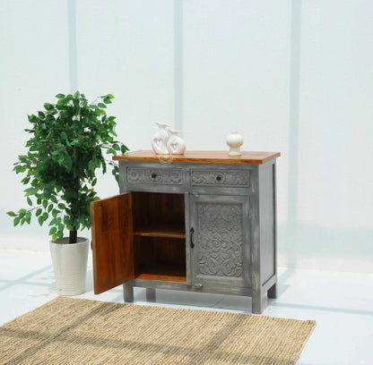 Iris Wooden 2 Door 2 Drawers Sideboard (Multiple Color Options) | Opelhome UAE