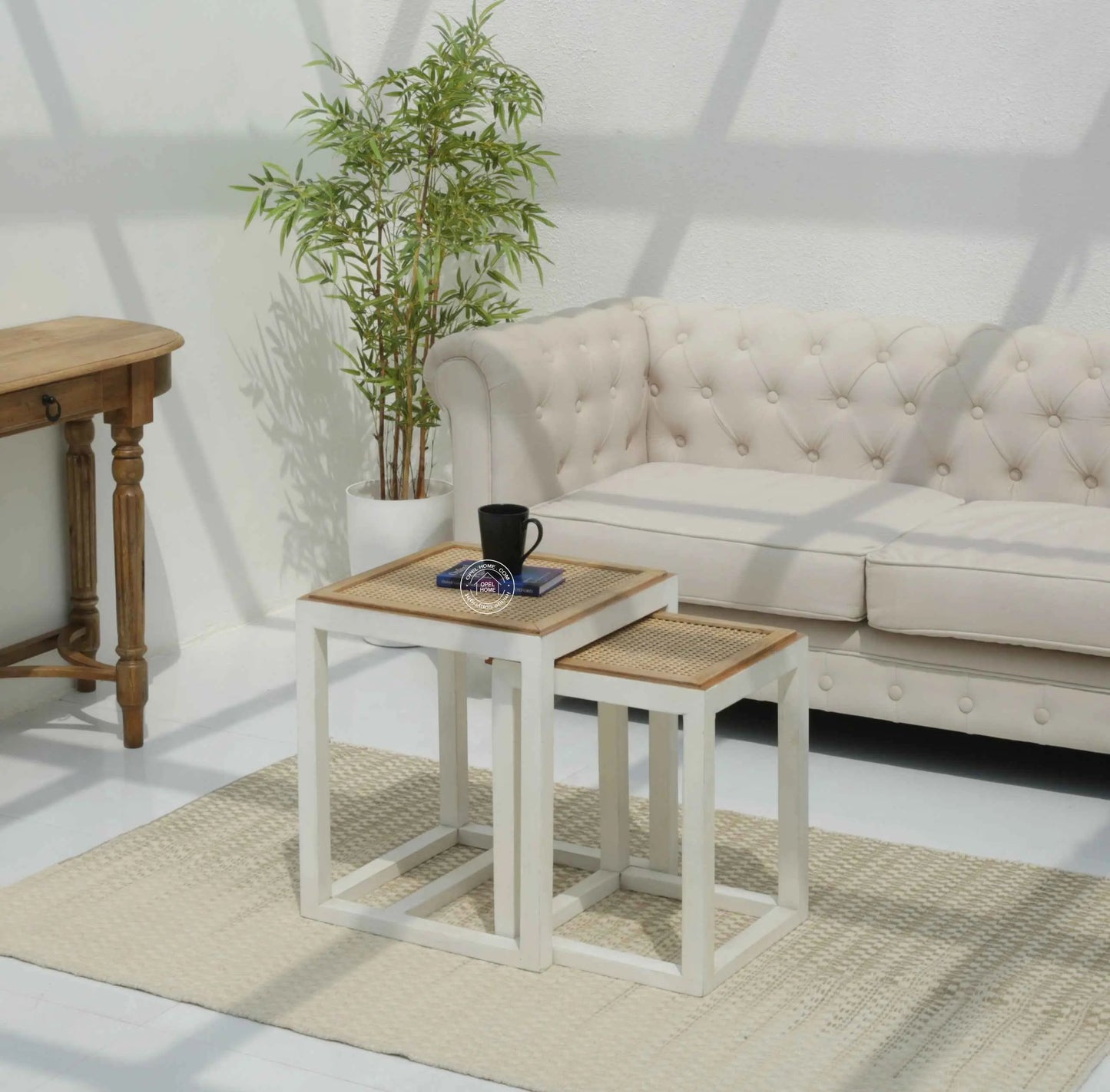 Lewis Nesting Rattan Coffee Table