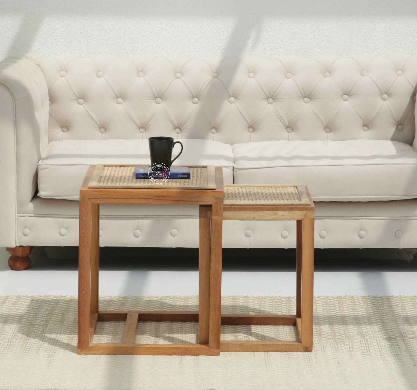 Lewis Nesting Rattan Coffee Table