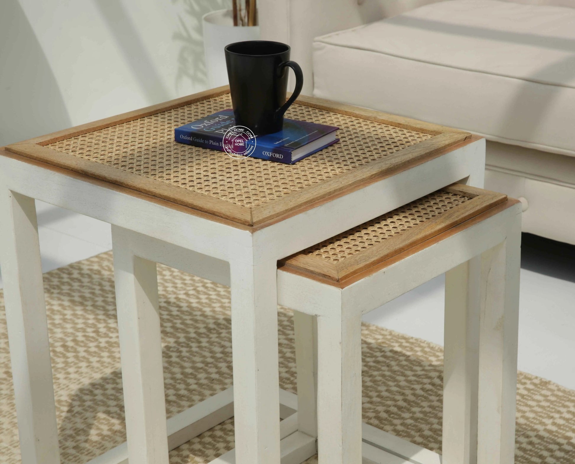 Lewis Nesting Rattan Coffee Table