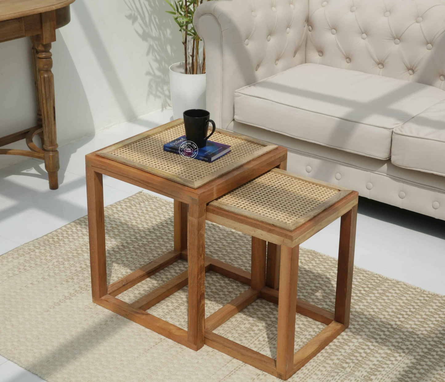 Lewis Nesting Rattan Coffee Table