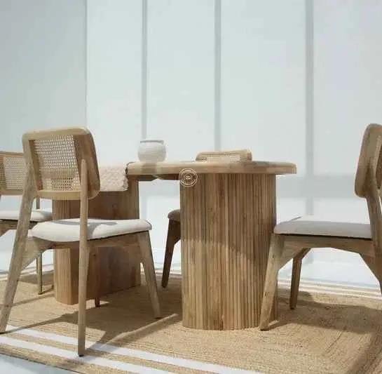 Linea Wooden Dining Table –  Multiple Sizes (Only Table) | Opelhome UAE