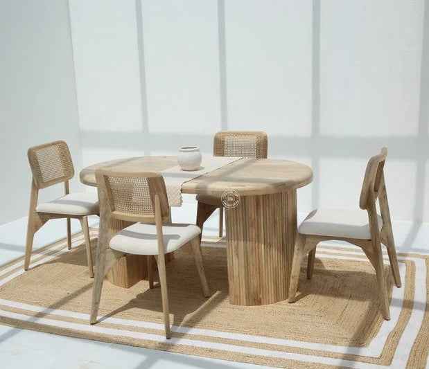 Linea Wooden Dining Table –  Multiple Sizes (Only Table) | Opelhome UAE