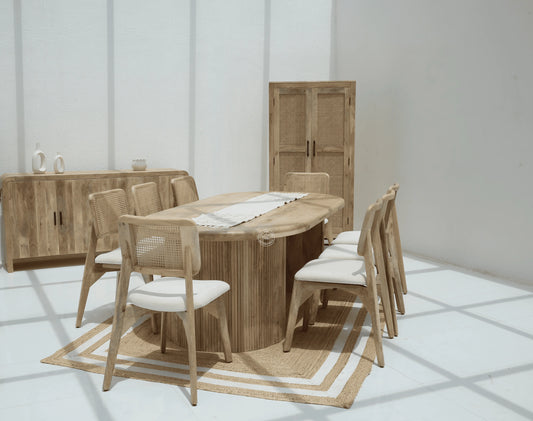 Linea Wooden Dining Table –  Only Table, Multiple Sizes, Solid Mango Wood | Opelhome UAE Opel Home