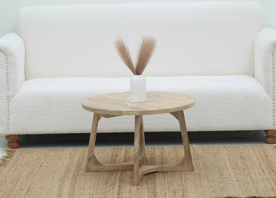 Luna Wooden Coffee Table – Square, Solid Mango Wood, Natural Finish | Opelhome UAE