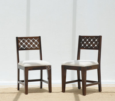 Luxe Wooden Dining Chair – (Only one pcs) , Walnut finish | Opelhome UAE - Opelhome