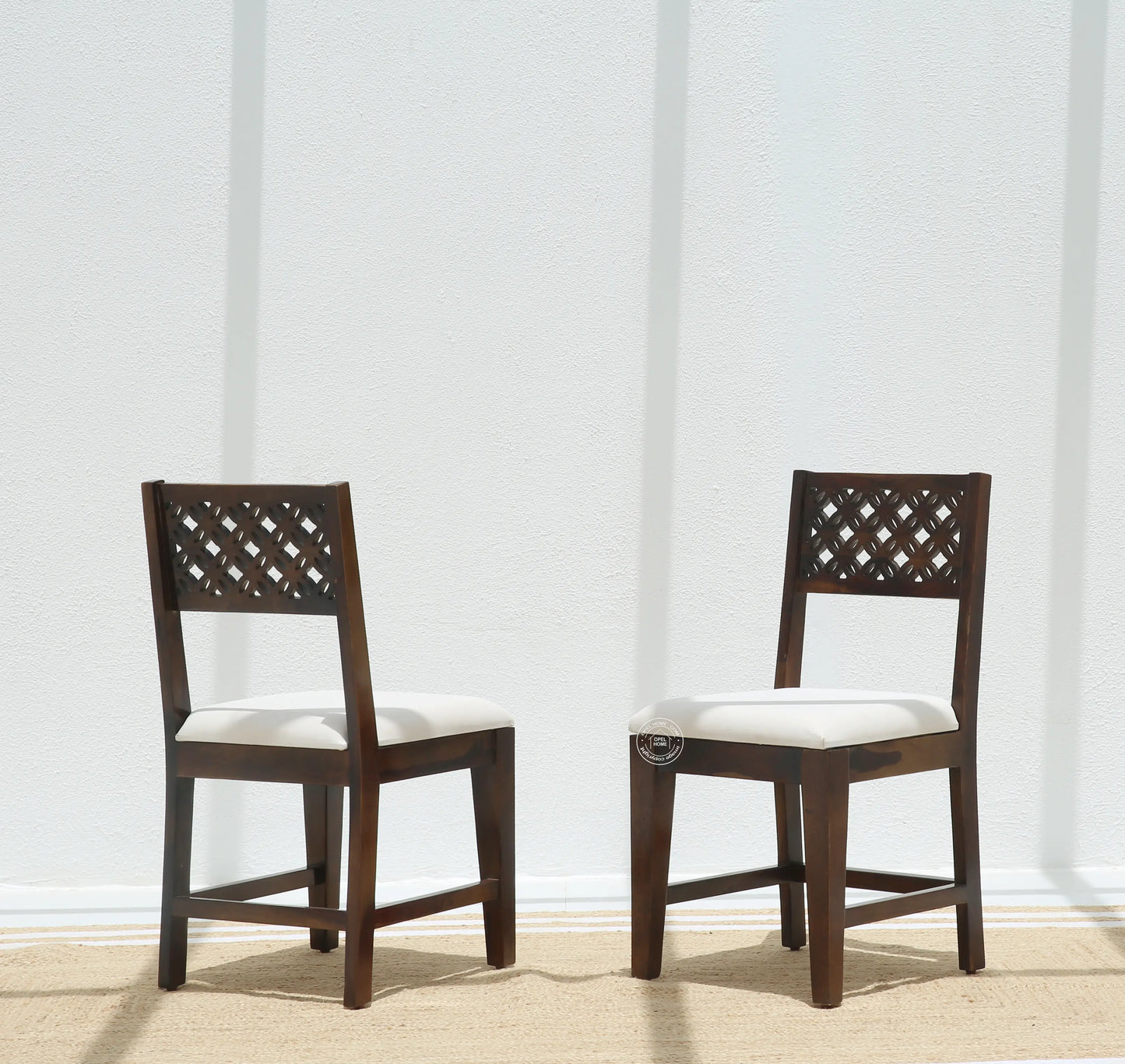 Luxe Wooden Dining Chair – (Only one pcs) , Walnut finish | Opelhome UAE - Opelhome