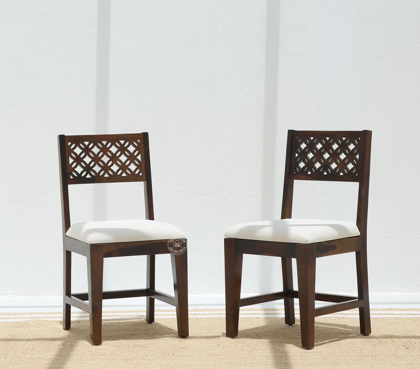 Luxe Wooden Dining Chair – (Only one pcs) , Walnut finish | Opelhome UAE - Opelhome