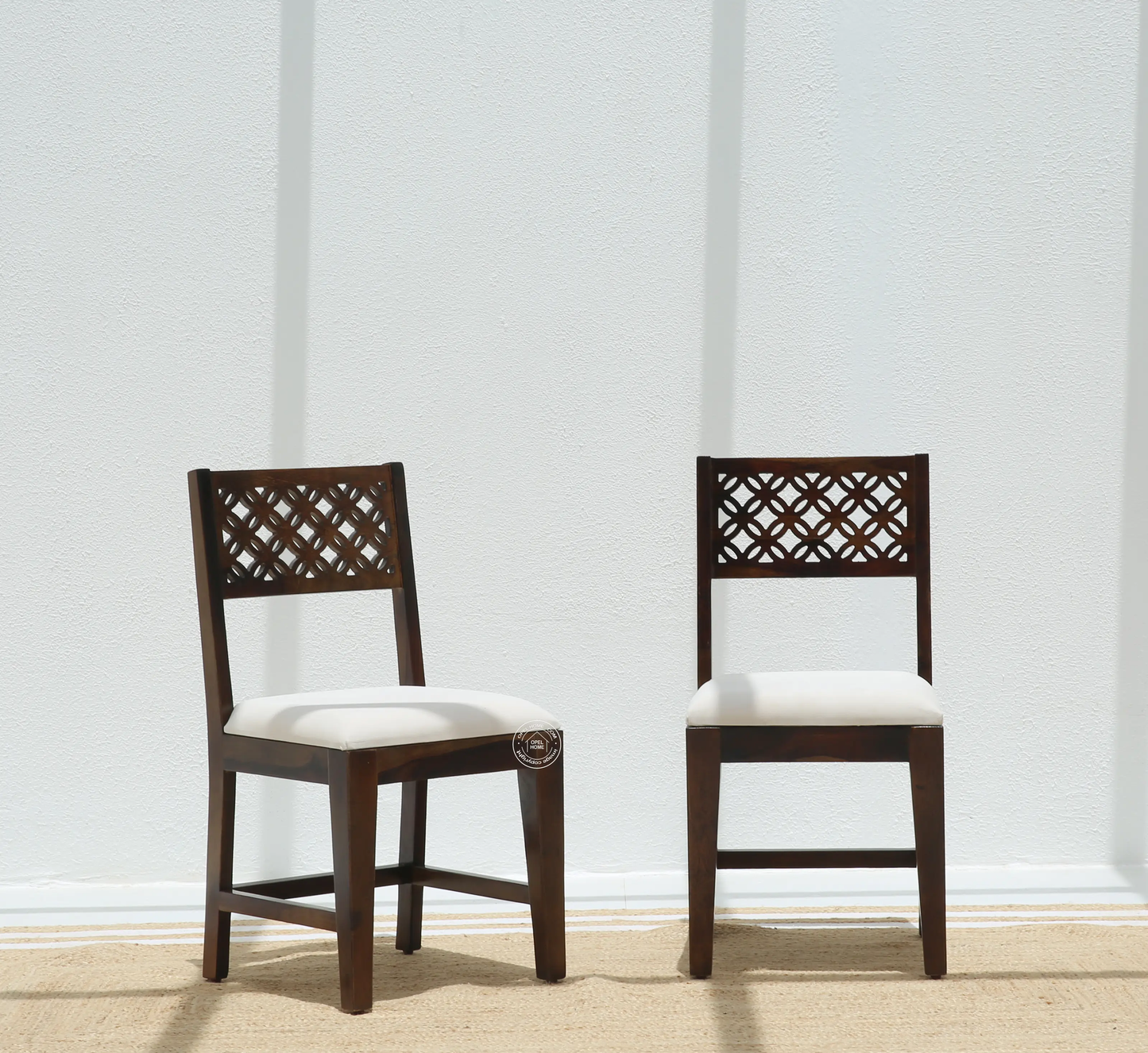 Luxe Wooden Dining Chair – (Only one pcs) , Walnut finish | Opelhome UAE - Opelhome