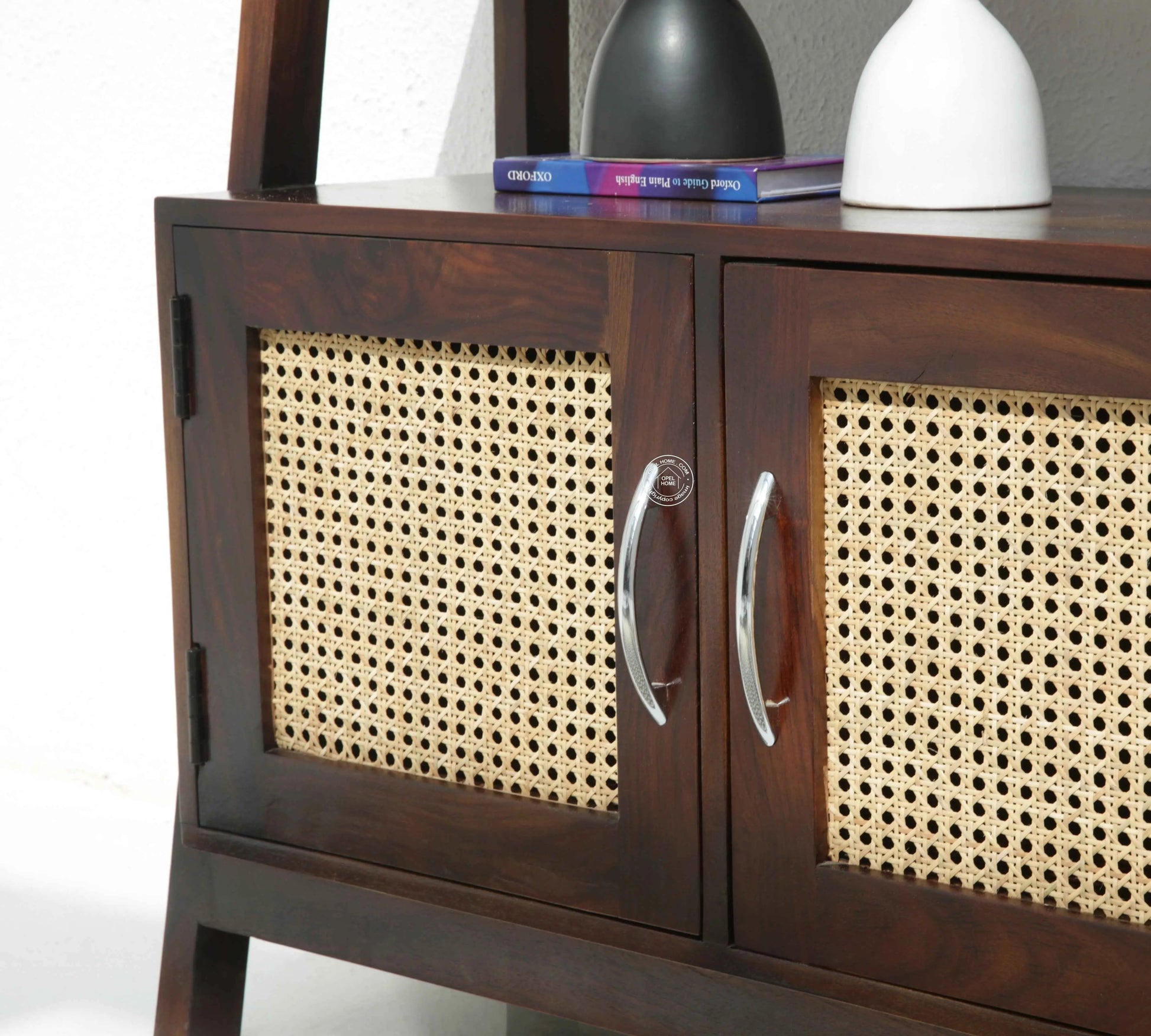 Maybery 3-Rattan Doors console table