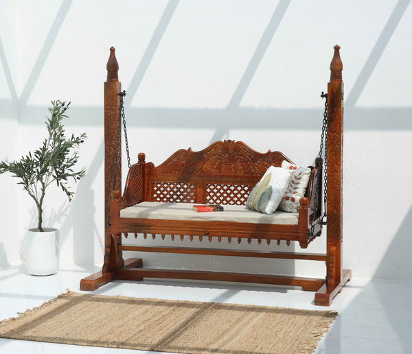 Monarch wooden swing chair (Honey finish)