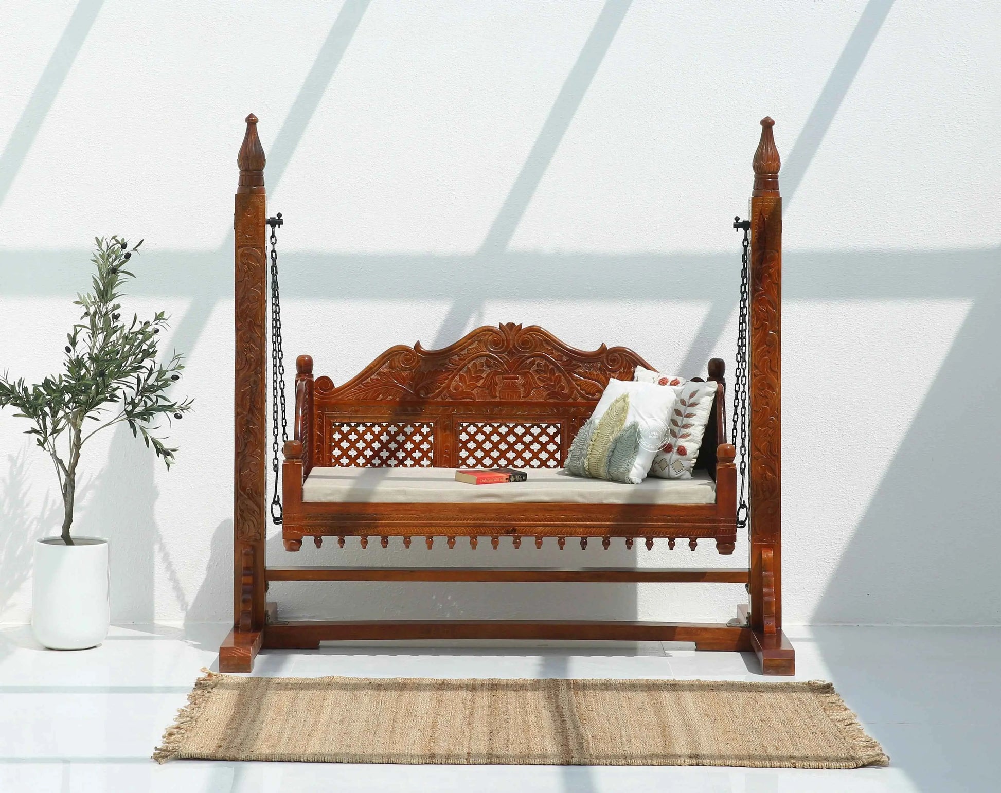 Monarch wooden swing chair (Honey finish)