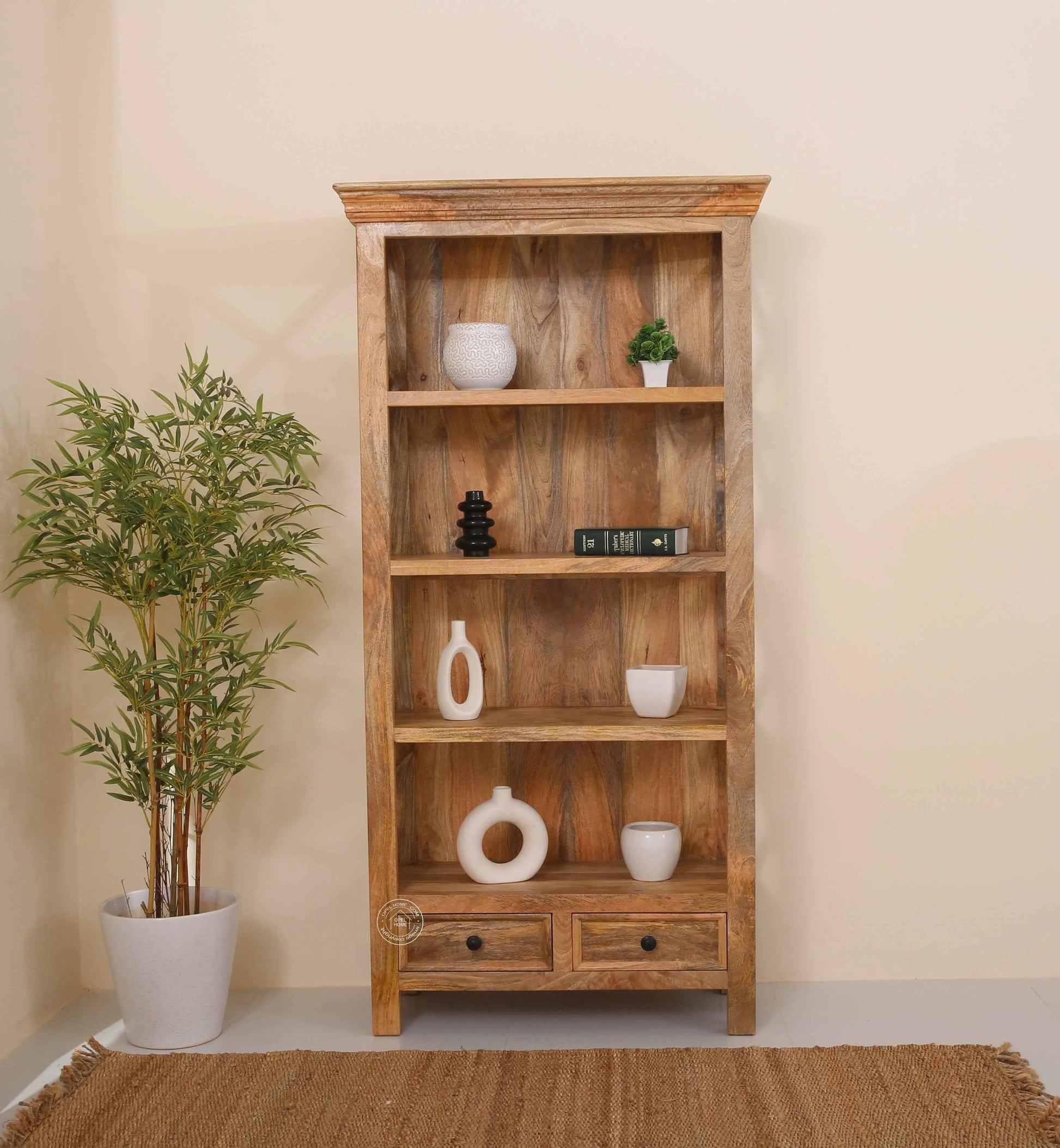 Morgan Wooden Display Shelves Unit