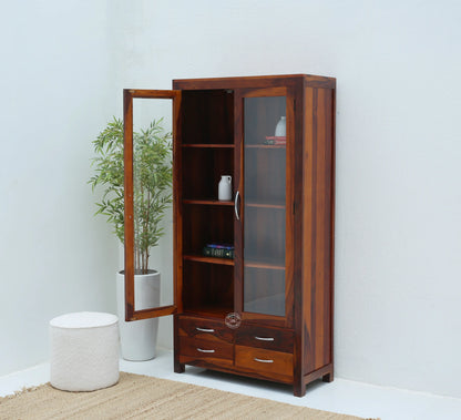 Nestor Wooden Display Shelf (Honey finish) - Opelhome