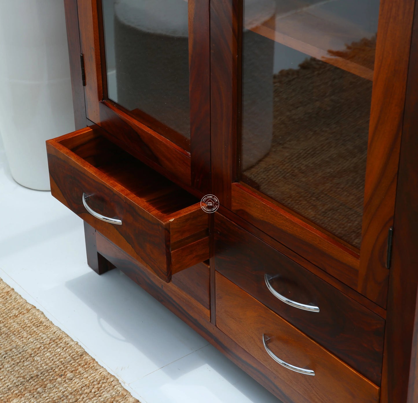 Nestor Wooden Display Shelf (Honey finish) - Opelhome