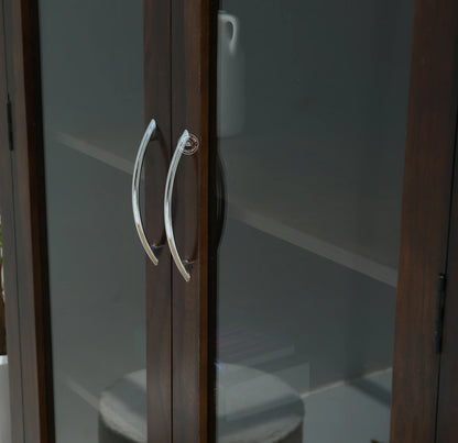 Nestor Wooden Display Shelf – Solid Rose Wood, Walnut Finish | Opelhome UAE - Opelhome