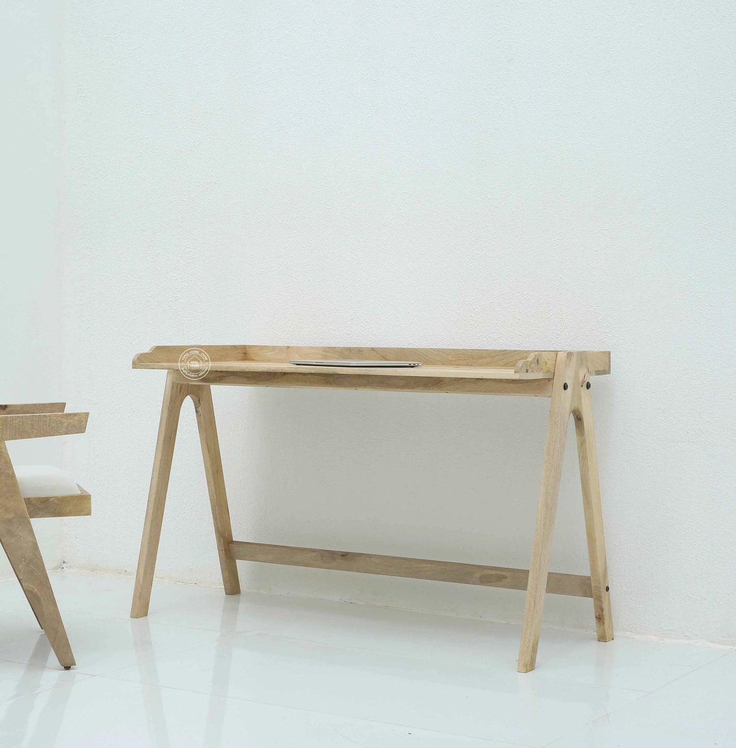 Nico Wooden Desk – Solid Mango Wood, Natural Finish | Opelhome UAE