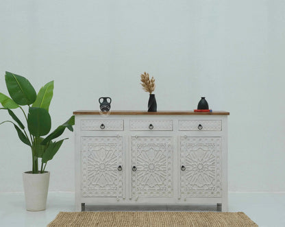 Nordic Wooden 3 Door 3 Drawer Cabinet (Multiple Colors Options) | Opelhome UAE
