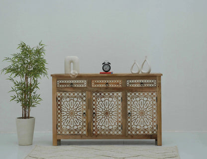 Nordic Wooden 3 Door 3 Drawer Cabinet (Multiple Colors Options) | Opelhome UAE