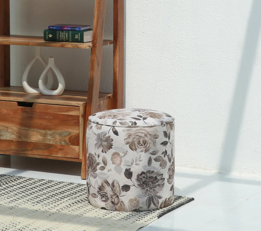 Orin Round Pouf with Printed Fabric – 40 cm | Opelhome UAE Opel Home