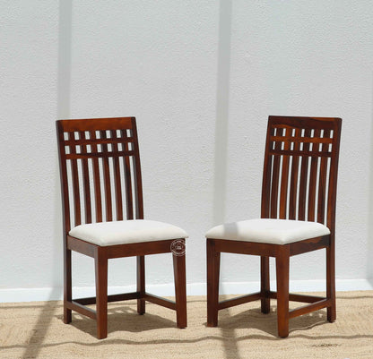 Orio Wooden Dining Chair – (Only one pcs) , Honey finish | Opelhome UAE