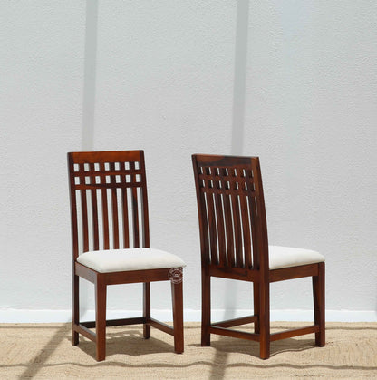 Orio Wooden Dining Chair – (Only one pcs) , Honey finish | Opelhome UAE