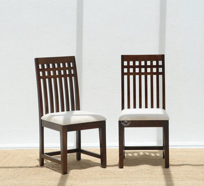 Orio Wooden Dining Chair – (Only one pcs) , Walnut finish | Opelhome UAE - Opelhome