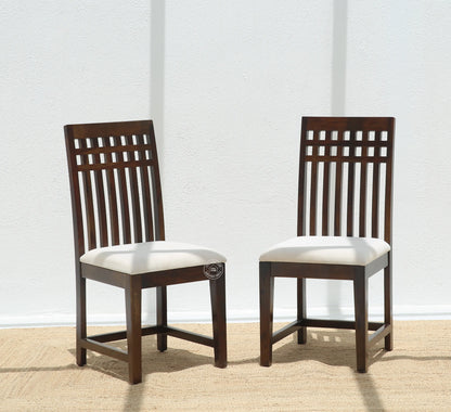 Orio Wooden Dining Chair – (Only one pcs) , Walnut finish | Opelhome UAE - Opelhome