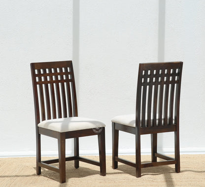 Orio Wooden Dining Chair – (Only one pcs) , Walnut finish | Opelhome UAE - Opelhome