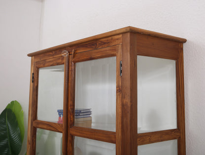 Oscar Teak Wood Display Cabinet Large - Opelhome