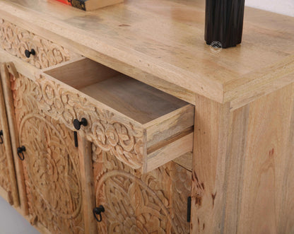 Oslo Wooden 3 Door 3 Drawer Sideboard (Multiple Color Options) | Opelhome UAE