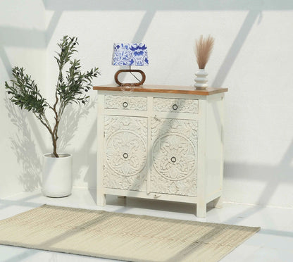 Oslo wooden 2 door 2 Drawers cabinet (Multiple Colors Options)