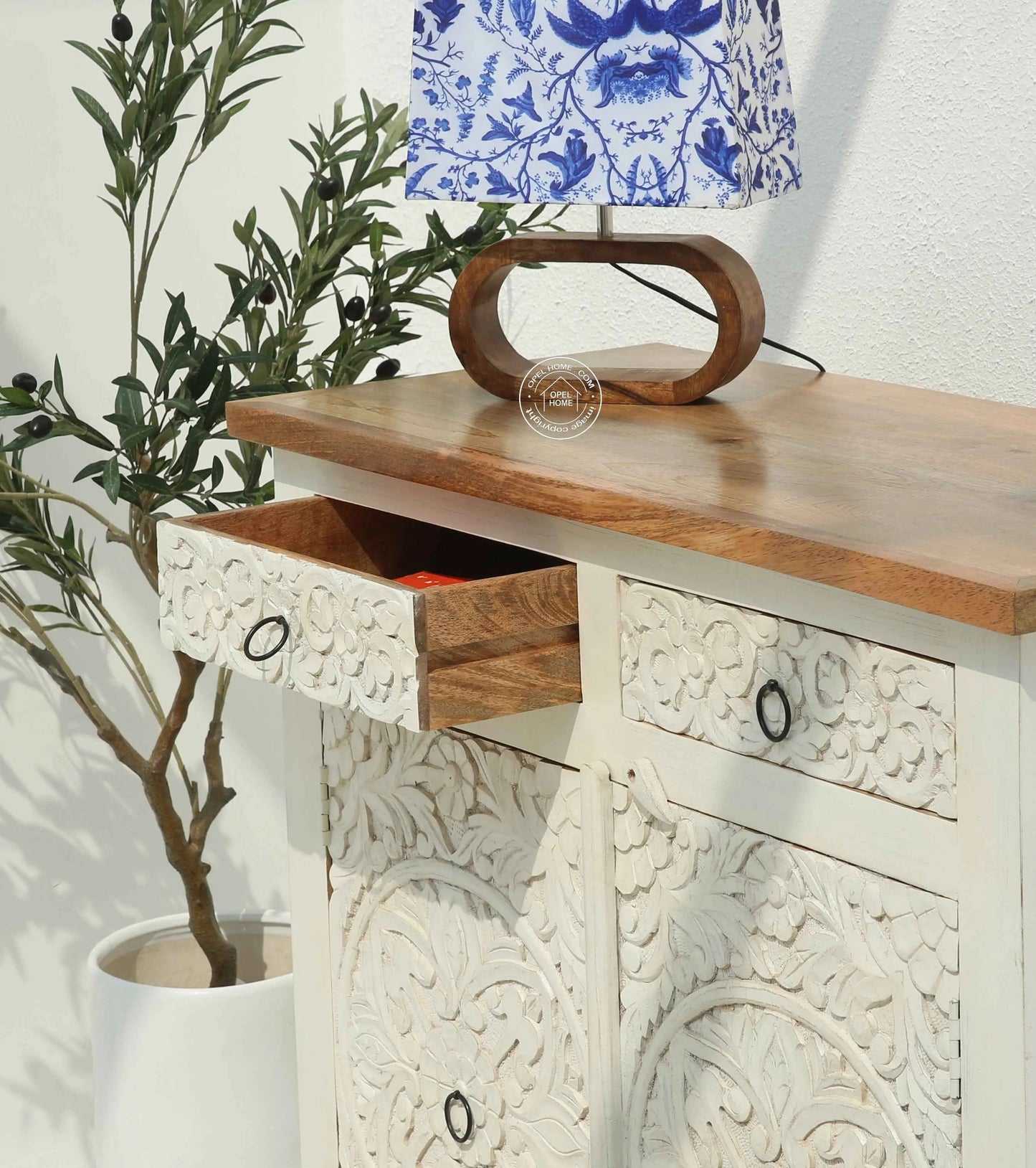 Oslo wooden 2 door 2 Drawers cabinet (Multiple Colors Options)