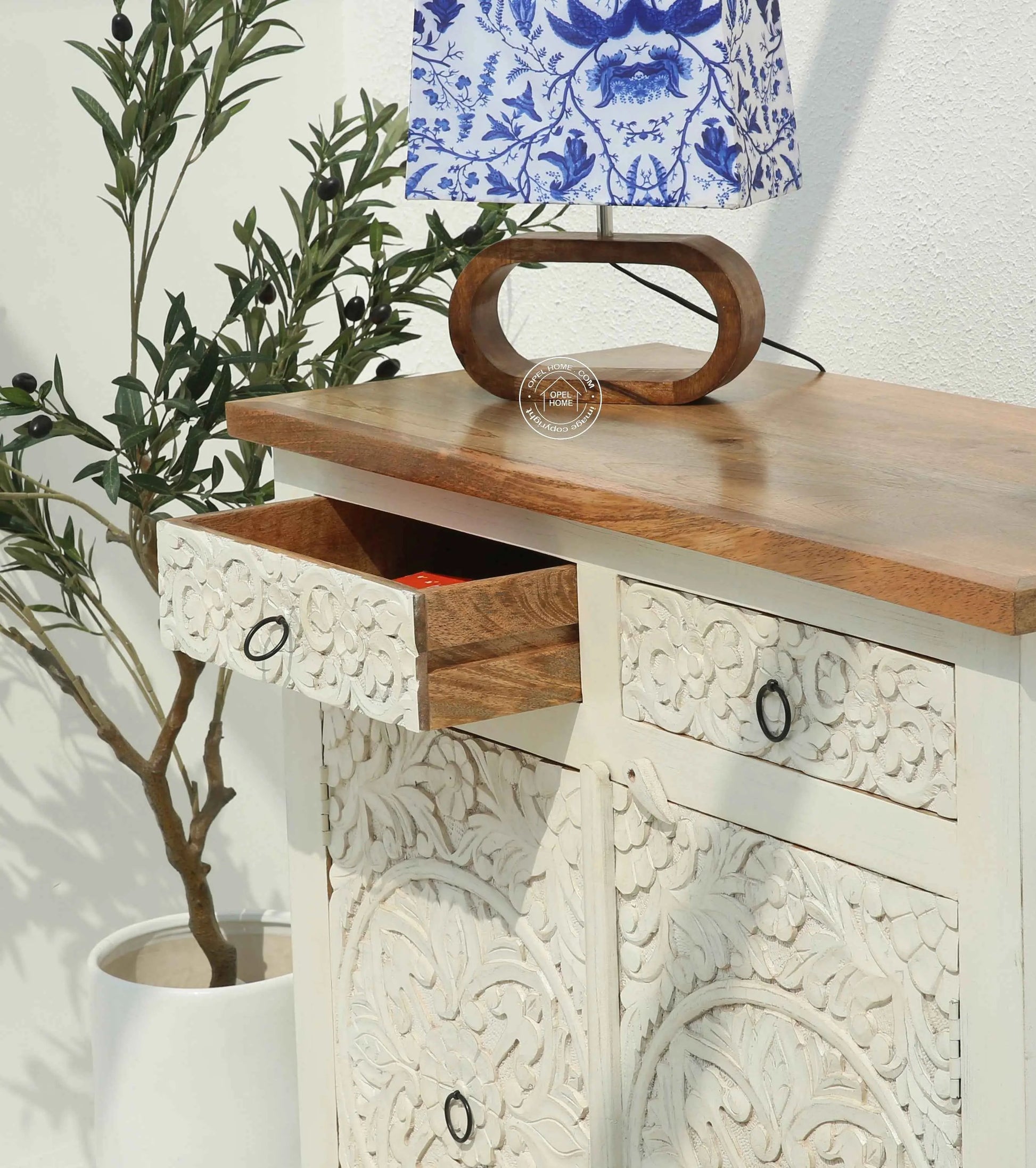 Oslo wooden 2 door 2 Drawers cabinet (Multiple Colors Options)