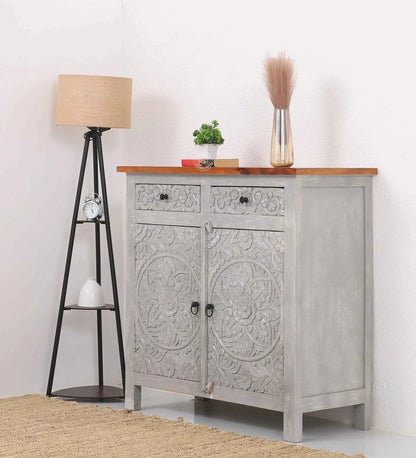 Oslo wooden 2 door 2 Drawers cabinet (Multiple Colors Options)