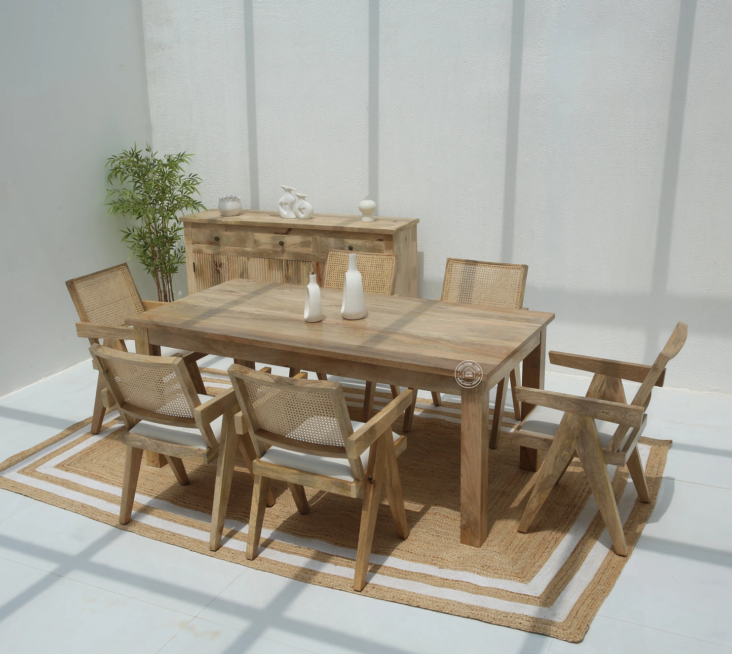 Palette Wooden Dining Table –  Multiple Sizes (Only Table) | Opelhome UAE - Opelhome