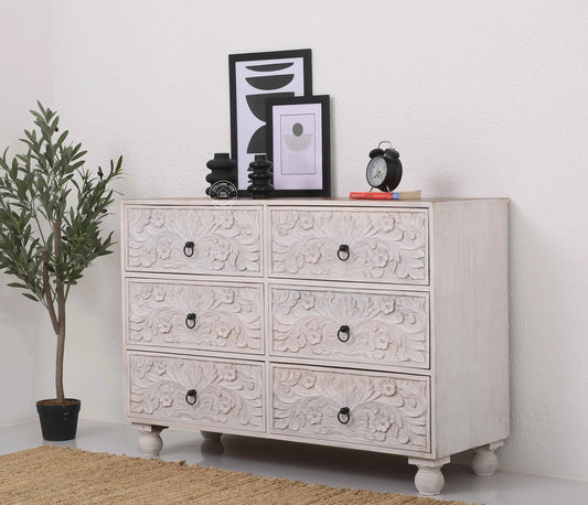 Parker 6 Drawer Wooden Chest Of Drawers