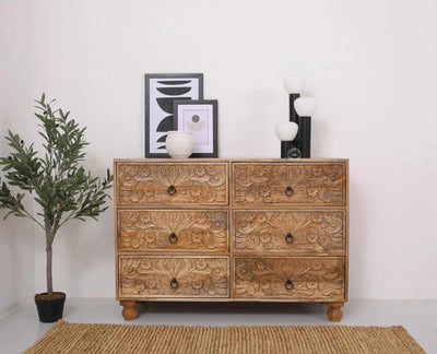 Parker 6 Drawer Wooden Chest Of Drawers