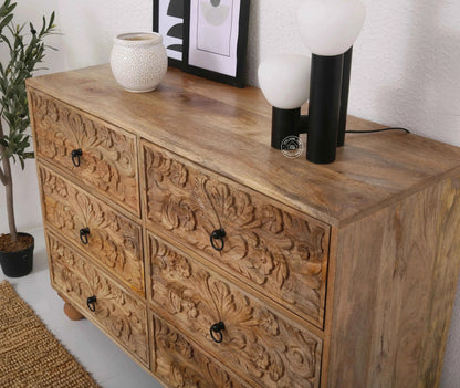 Parker 6 Drawer Wooden Chest Of Drawers