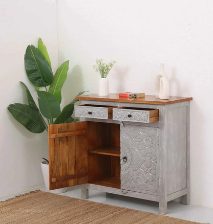 Pisty wooden 2 door 2 drawer cabinet (Multiple Colors Options)