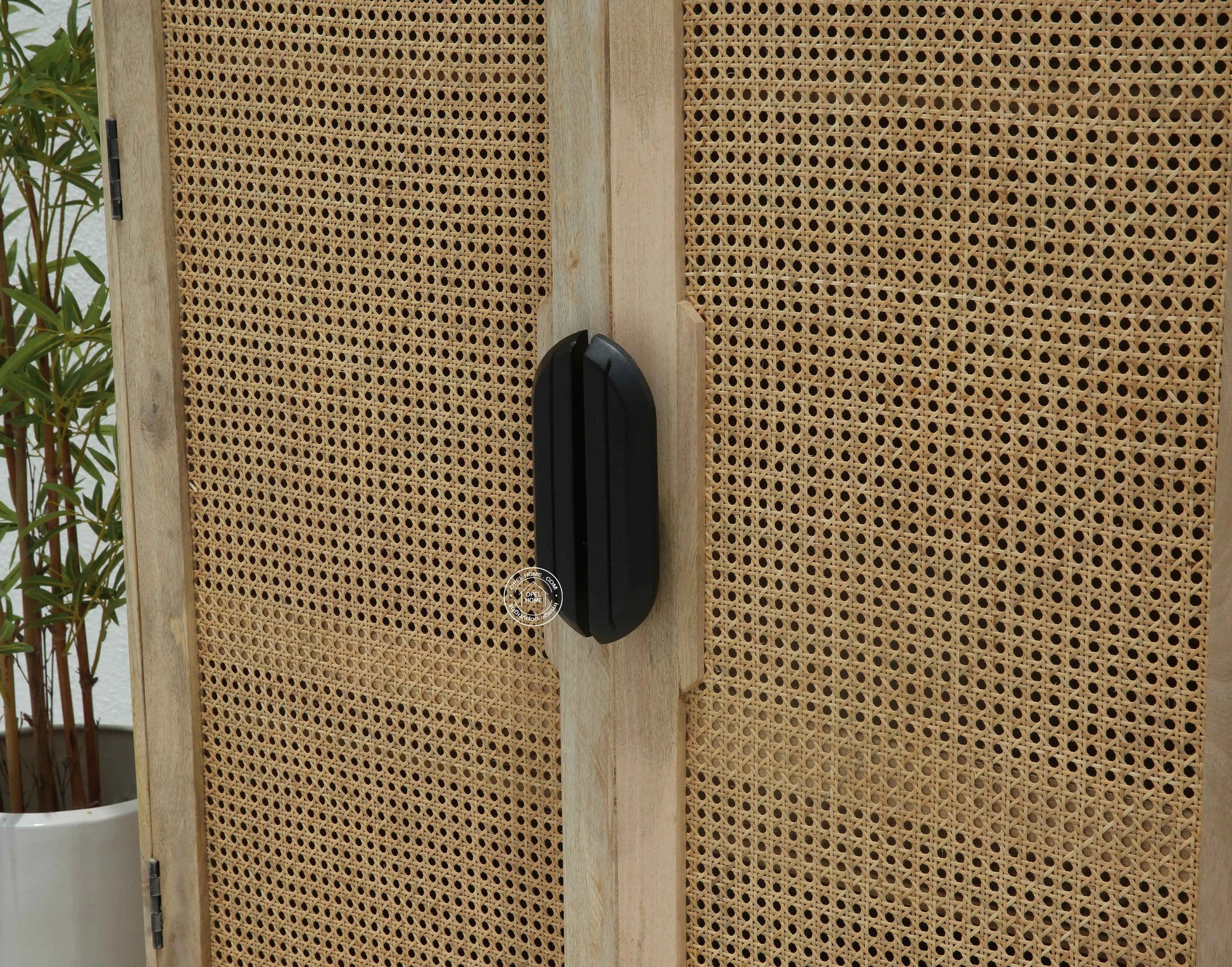 Planke Rattan Closet – 1 Drawer, Solid Mango Wood, Natural Finish | Opelhome UAE