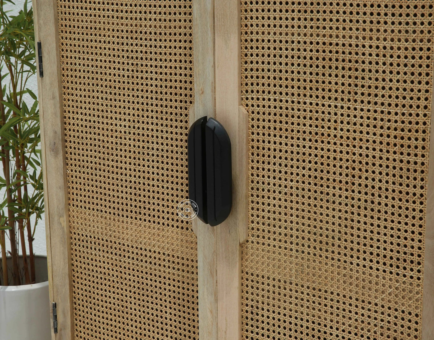 Planke Rattan Closet – 1 Drawer, Solid Mango Wood, Natural Finish | Opelhome UAE