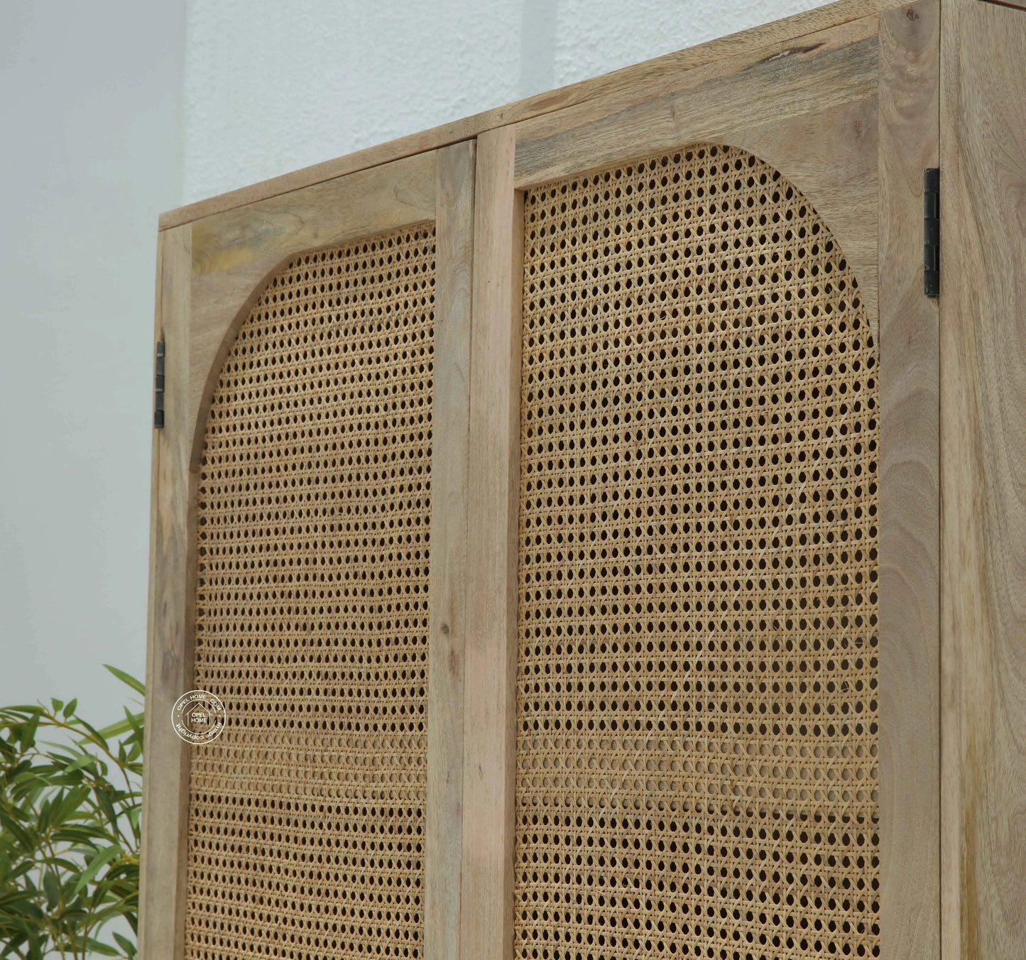 Planke Rattan Closet – 1 Drawer, Solid Mango Wood, Natural Finish | Opelhome UAE