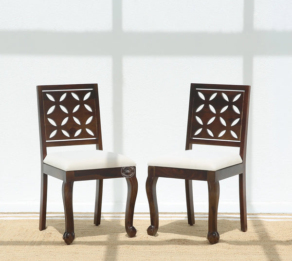 Rose Wooden Dining Chair – (Only one pcs , Walnut finish | Opelhome UAE - Opelhome